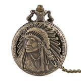 Vintage Carving Old Man Native American Necklace