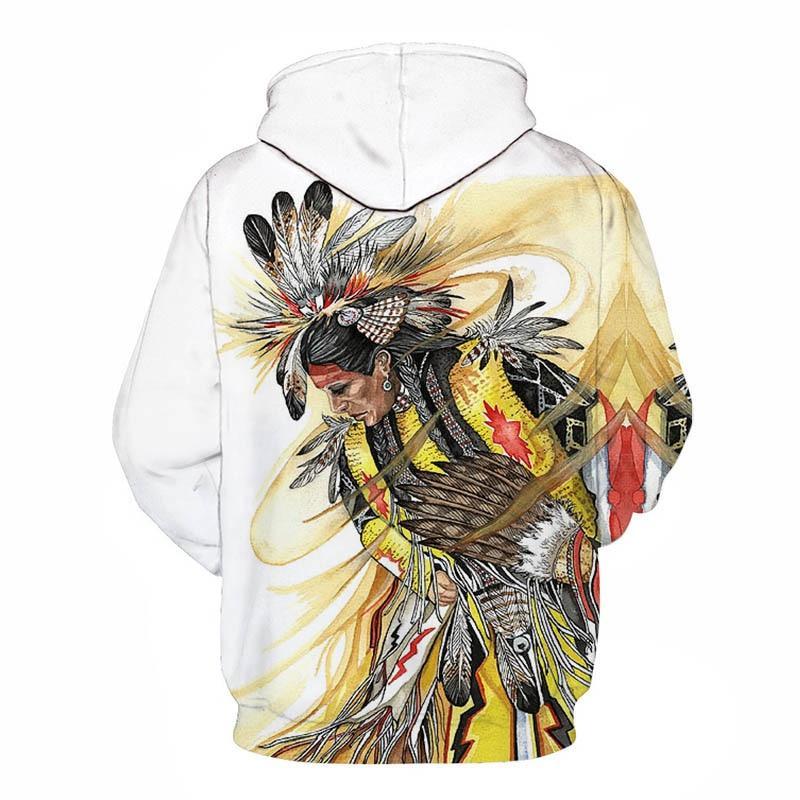 Pow Wow Dancer Native American Design 3D Hoodie - Powwow Store