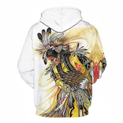 Pow Wow Dancer Native American Design 3D Hoodie - Powwow Store