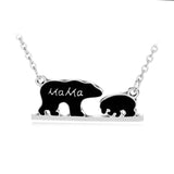 Mama Bear Engraved Pendant Necklace Mother's Day Gift - Powwow Store