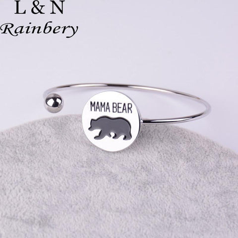 MAMA Bear Bangle Charm Bracelet Mother's Day Gift - Powwow Store