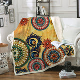 Kaleidoscope Mandala Flowers Ethnic Blankets Native American Design - ProudThunderbird