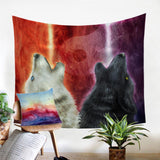 Wolves Lava 3D Native American Tapestry - Powwow Store