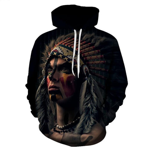 Native American Man 3D Hoodies no link