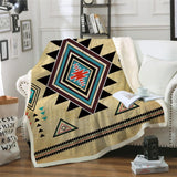 Great Geometric Blanket Native American Style - ProudThunderbird