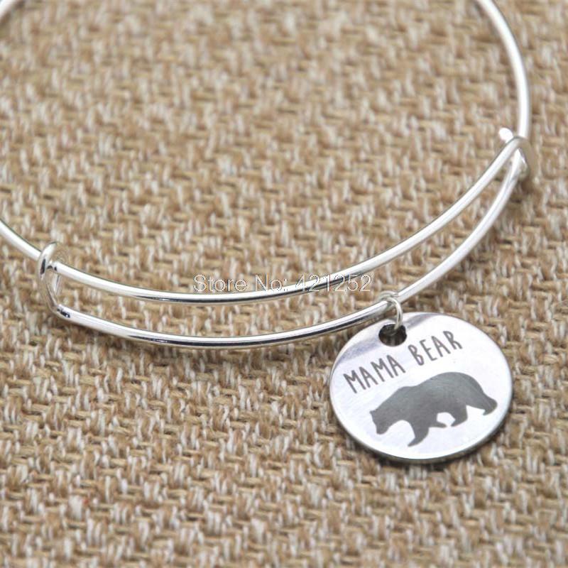 Mama Bear Charm Bracelet Bangles Mother's Day Gift - Powwow Store