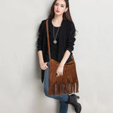 Women Tassel Fringe Cross Body Bag Native American Style - Powwow Store