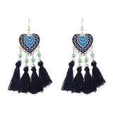 Ethnic Thread Handmade Earrings Tassel Native American Style - ProudThunderbird