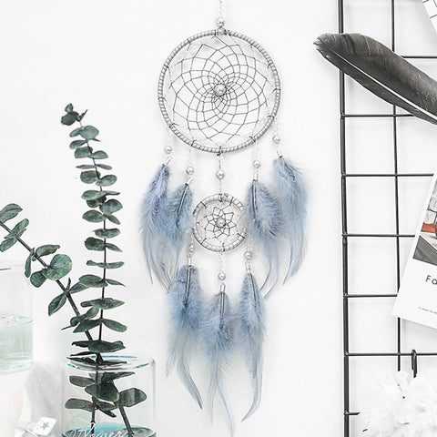 The Starlit Sky  Native American Indian Feather Dreamcatcher - Powwow Store