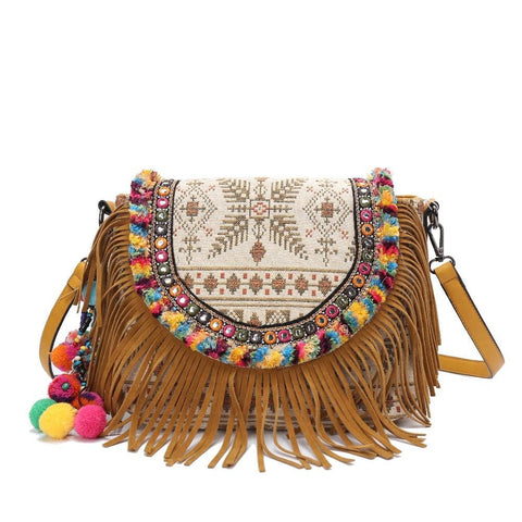 Lace Tassel Beading Ethnic Native American Bags - ProudThunderbird