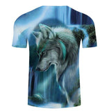 Wolf Blue Stream Native American T-shirt