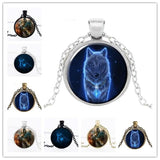 Wolf Crystal Glass Native American Necklace - Powwow Store