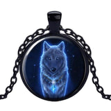 Wolf Crystal Glass Native American Necklace - Powwow Store