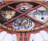 Wolf Aniaml Dreamcatcher Native American 3D Tapestry