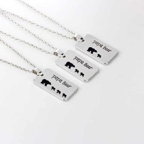 Mama Bear Dog Tags Necklace Mother's Day Gift - Powwow Store