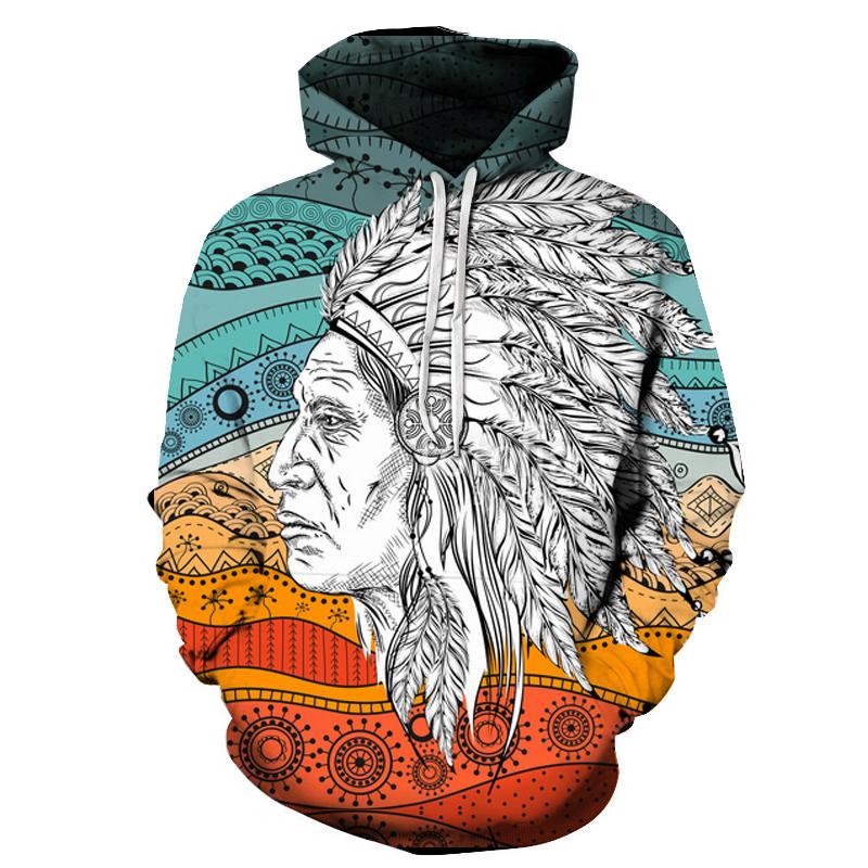 Chief Native American  All Over Hoodie no link - Powwow Store