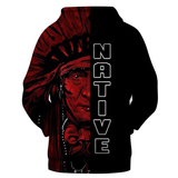 Native American Chief All Over Hoodie - Powwow Store