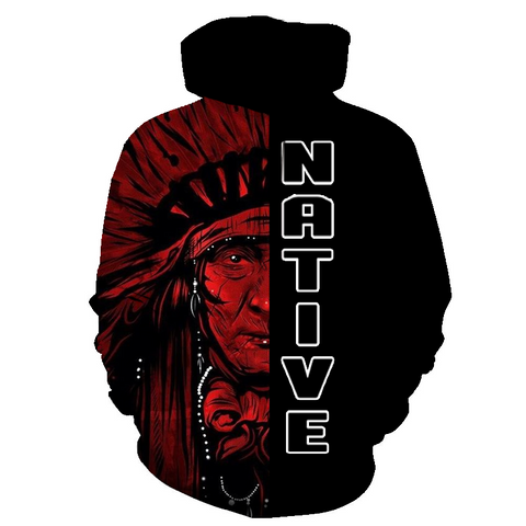 Native American Chief All Over Hoodie - Powwow Store