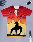 The Tribal Of Tear Red Background Native American All-over T-Shirt