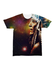 Native American Chief Galaxy All Over Print Tshirt All-over T-Shirt - Powwow Store