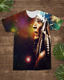 Native American Chief Galaxy All Over Print Tshirt All-over T-Shirt - Powwow Store