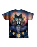Native American Wolf Moon Galaxy All-over T-Shirt