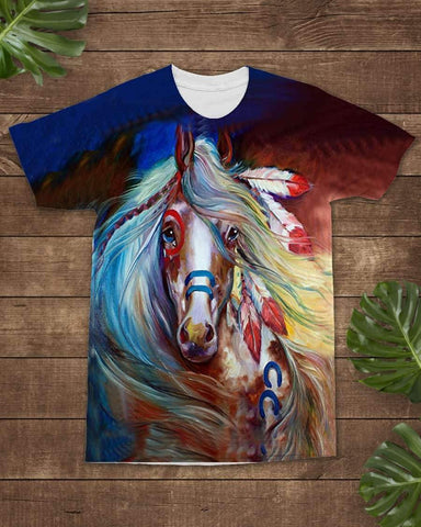 Native American Colorful Horse All-over T-Shirt