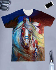 Native American Colorful Horse All-over T-Shirt - Powwow Store