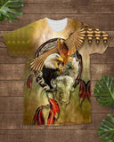 Native American Bison Wolf Eagle Hawk All-over T-Shirt