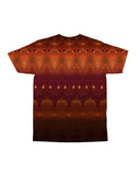 Native American Colorful Wolf Brown All-over T-Shirt