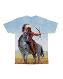 Native American Chief Shooting Bow And Arrow All-over T-Shirt - Powwow Store