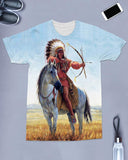 Native American Chief Shooting Bow And Arrow All-over T-Shirt