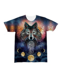 Native American Wolf Moon Galaxy All-over T-Shirt - Powwow Store