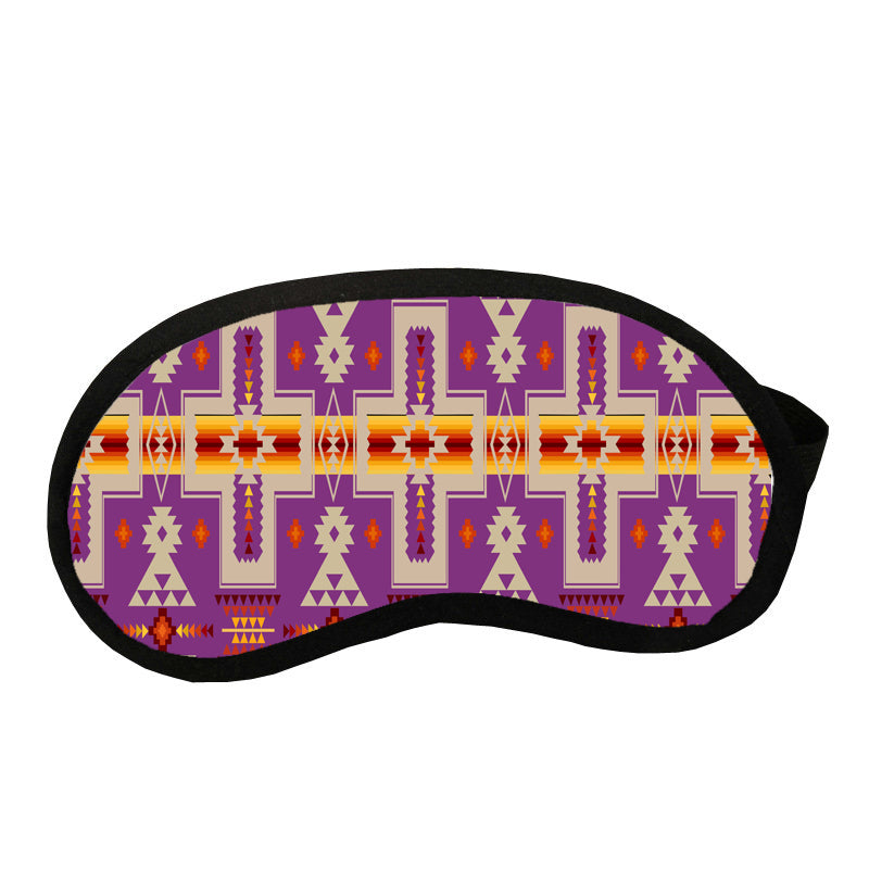 GB-NAT00062-07 Light Purple Tribe Design Native American Sleep Mask
