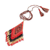 Red Delica Beads Native American Necklace