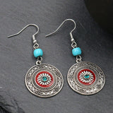 Powwow Storeearrings for women native alloy crystal ethnic beads boho flower