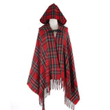Fashion Hooded Hat Tassel Knitted Native American Ponchos