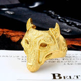 Great Wolf Head Native American Ring Jewelry