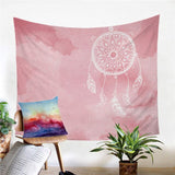 Watercolor Dreamcatcher Feathers Tapestry