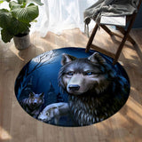 Howling Wolf Round Carpet