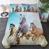 Powwow Store beddingoutlet horses bedding set 3d dusty lightning printed duvet cover double for adults bed cover photography bedclothes 3pcs bedding sets