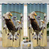 Eagle Native American Pride Living Room Curtain - ProudThunderbird