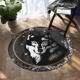 Howling Wolf Round Carpet