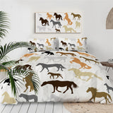 Powwow Store beddingoutlet horses bedding set 3d dusty lightning printed duvet cover double for adults bed cover photography bedclothes 3pcs bedding sets