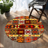 Geometric Southwest Printed Round Carpet