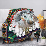 Native Tribal With Horse Blanket