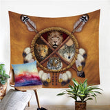 Powwow Store carpet lion tiger leopard bear tapestry