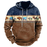 Powwow Storevintage indian print hoodie unisex hooded sweatshirt male brand casual pullover tops