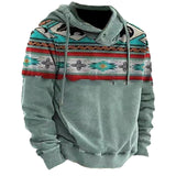 Powwow Storevintage indian print hoodie unisex hooded sweatshirt male brand casual pullover tops