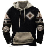 Powwow Storevintage indian print hoodie unisex hooded sweatshirt male brand casual pullover tops